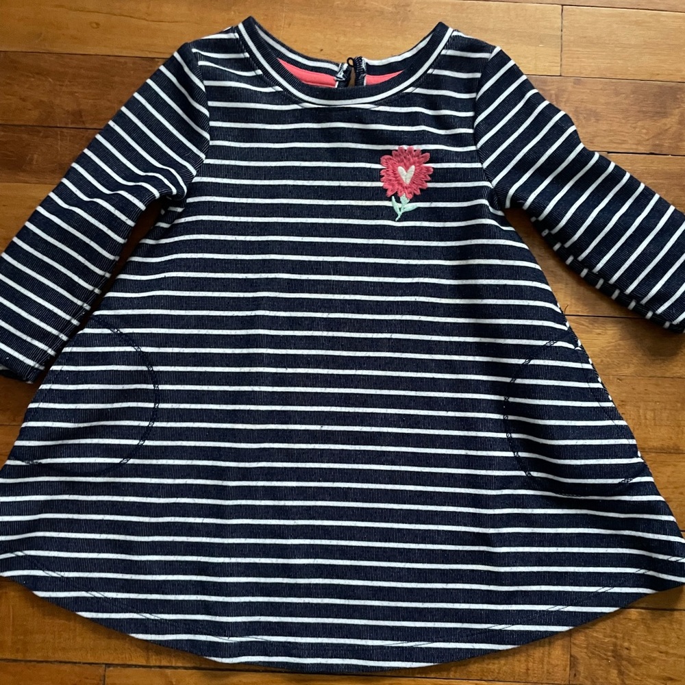 Cat & Jack Navy Striped 💐Spring Sweater Dress